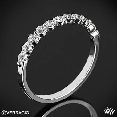 Platinum Verragio INS-7034W Single Prong Diamond Wedding Ring