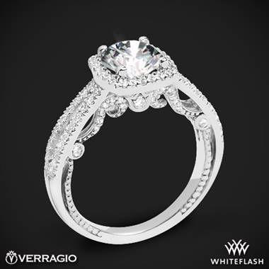 Platinum Verragio INS-7069CU Diamond Halo Engagement Ring