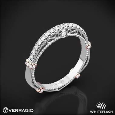 Platinum Verragio Parisian CL-DL-124W Diamond Wedding Ring with Rose Gold Wraps