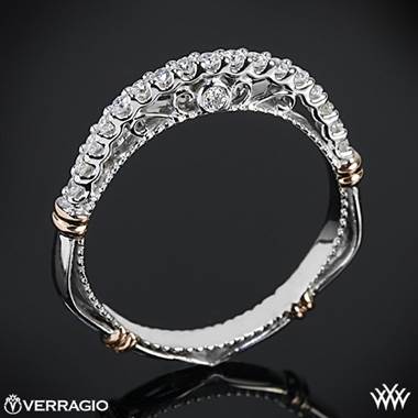Platinum Verragio Parisian D-103SW Diamond Wedding Ring with Rose Gold Wraps