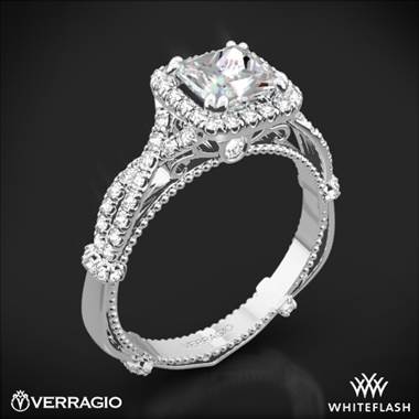 Platinum Verragio Parisian DL-106P Halo Diamond Engagement Ring for Princess