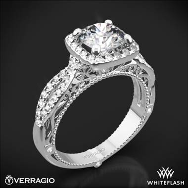Platinum Verragio Venetian Lido AFN-5005CU-2 Cushion Halo Diamond Engagement Ring