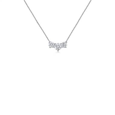 Premier Three-Stone Diamond Necklace in Platinum (1 1/2 ct. tw.)