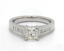 Princess Channel Set .25ctw Engagement Ring in 14K White Gold 2.60mm Width Band (Setting Price) | James Allen