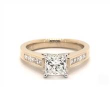 Princess Channel Set .25ctw Engagement Ring in 14K Yellow Gold 2.60mm Width Band (Setting Price) | James Allen