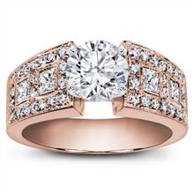 Princess Cut and Pave Engagement Setting | Adiamor