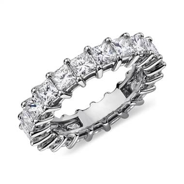 Princess Cut Diamond Eternity Ring in Platinum (4 ct. tw.)