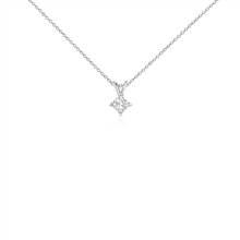Princess-Cut Diamond Solitaire Pendant in 14k White Gold (1/2 ct. tw.) | Blue Nile