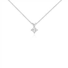 Princess-Cut Diamond Solitaire Pendant in 14k White Gold (1 ct. tw.) | Blue Nile