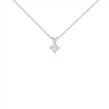 Princess-Cut Diamond Solitaire Pendant in 14k White Gold (3/4 ct. tw.) | Blue Nile
