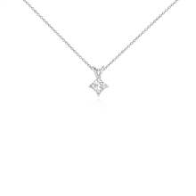 Princess-Cut Diamond Solitaire Pendant in 18k White Gold (3/4 ct. tw.) | Blue Nile