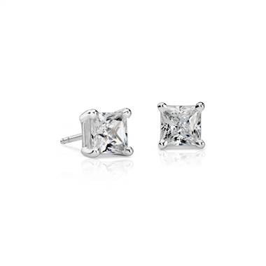 Princess-Cut Diamond Stud Earrings in 14k White Gold (2 ct. tw.)