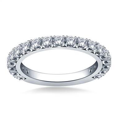 Prong Set Diamond Adorned Band in 14K White Gold (1.00 cttw.)