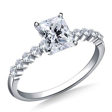 Prong Set Diamond Engagement Ring in Platinum (1/5 cttw)