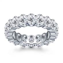 Prong Set Oval Cut Diamond Adorned Eternity Ring in Platinum (7.95 - 9.45 cttw.) | B2C Jewels