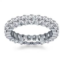 Prong Set Oval Cut Diamond Eternity Ring in 14K White Gold (4.15 - 4.95 cttw.) | B2C Jewels