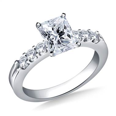 Prong Set Round Diamond Engagement Ring in 14K White Gold (5/8 cttw.)