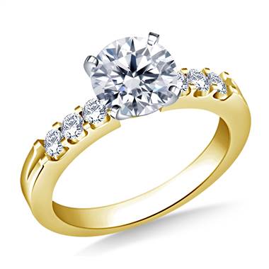 Prong Set Round Diamond Engagement Ring in 14K Yellow Gold (5/8 cttw.)