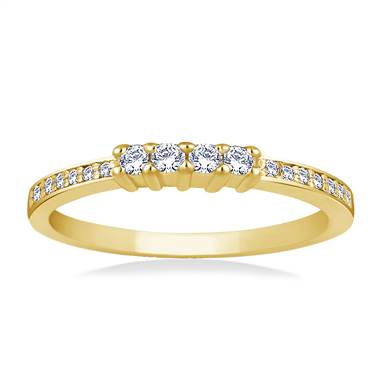 Raised Prong Set Diamond Band in 18K Yellow Gold (1/5 cttw)