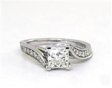 Regal Bypass Diamond Pave Engagement Ring in 14K White Gold 2.00mm Width Band (Setting Price) | James Allen