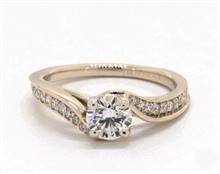 Regal Bypass Diamond Pave Engagement Ring in 14K Yellow Gold 2.00mm Width Band (Setting Price) | James Allen