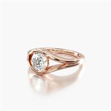 Regal Horizontal Solitaire Engagement Ring in 14K Rose Gold 1.80mm Width Band (Setting Price) | James Allen
