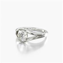 Regal Horizontal Solitaire Engagement Ring in Platinum 1.80mm Width Band (Setting Price) | James Allen