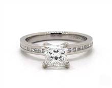 Regal Princess Channel (.30ctw) Engagement Ring in 14K White Gold 2.60mm Width Band (Setting Price) | James Allen