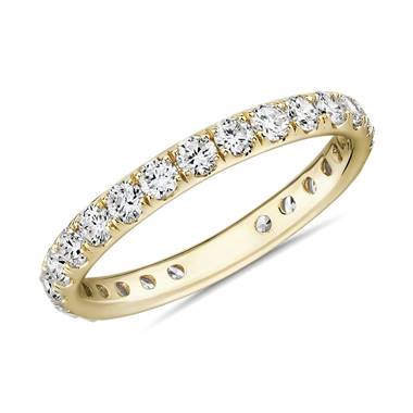 Riviera Pave Diamond Eternity Ring in 18k Yellow Gold (1 ct. tw.)