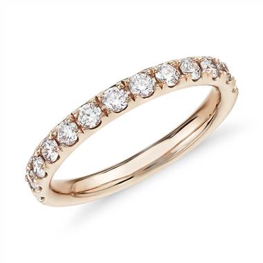 Riviera Pave Diamond Ring in 14k Rose Gold (1/2 ct. tw.)