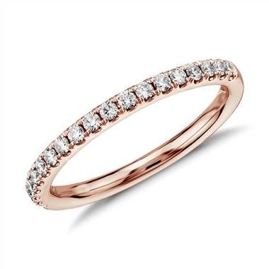 Riviera Pave Diamond Ring in 14k Rose Gold (1/4 ct. tw.)
