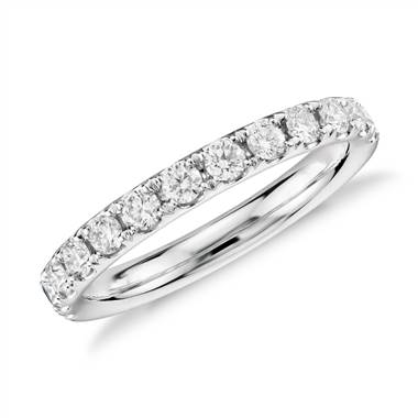 Riviera Pave Diamond Ring in 14k White Gold (1/2 ct. tw.)