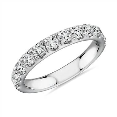 Riviera Pave Diamond Ring in 14k White Gold (1 ct. tw.)