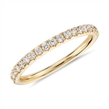 Riviera Pave Diamond Ring in 18k Yellow Gold (1/4 ct. tw.)