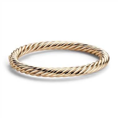 "Rope Bangle Bracelet in 14k Italian Yellow Gold"