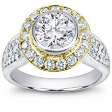 Rose Gold Bezel Pave Diamond Setting | Adiamor