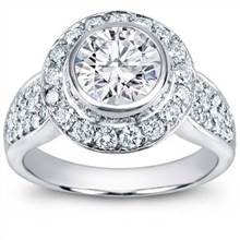 Rose Gold Bezel Pave Diamond Setting | Adiamor