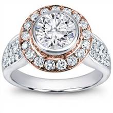 Rose Gold Bezel Pave Diamond Setting | Adiamor