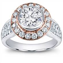 Rose Gold Bezel Pave Diamond Setting | Adiamor