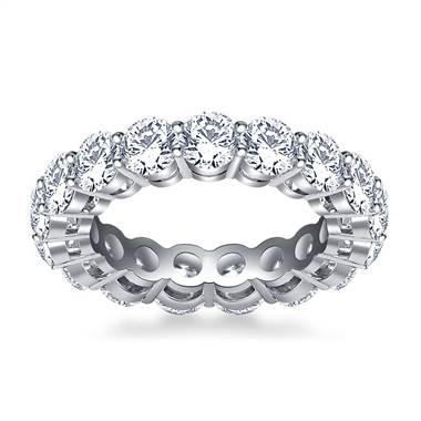 Round Diamond Studded Eternity Ring in 14K White Gold (3.94 - 4.44 cttw.)