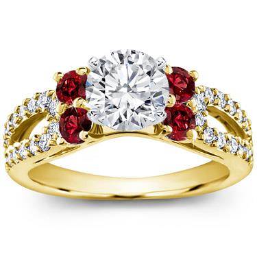 Ruby and Pave Engagement Setting