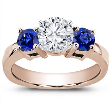 Sapphire Accented Engagement Setting