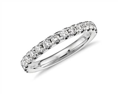 Scalloped Pave Diamond Ring In Platinum 1 2 ct. tw. Blue Nile 69380