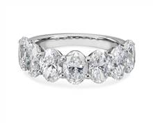 Seven Stone Oval Diamond Ring In Platinum (4 ct. tw.) | Blue Nile