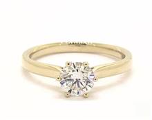 Simple Flat Shank 6-Prong Solitaire Engagement Ring in 14K Yellow Gold 2.50mm Width Band (Setting Price) | James Allen