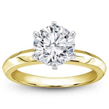 Six-Prong Knife Edge Solitaire for Round Diamond