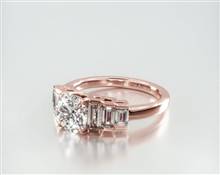 Six Side Stone Baguette Engagement Ring in 14K Rose Gold 2.00mm Width Band (Setting Price) | James Allen