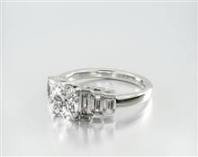 Six Side Stone Baguette Engagement Ring in 14K White Gold 2.00mm Width Band (Setting Price) | James Allen