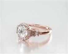 Six Stone Escalading Baguette Engagement Ring in 14K Rose Gold 1.90mm Width Band (Setting Price) | James Allen