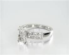 Six Stone Radiant Cut Engagement Ring in 14K White Gold 2.20mm Width Band (Setting Price) | James Allen